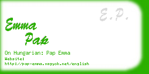 emma pap business card